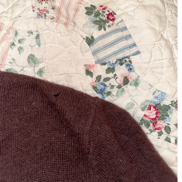 VINTAGE INTRICATELY BEADED TASSEL CASHMERE CARDIGAN SWEATER S - Picture 8 of 8